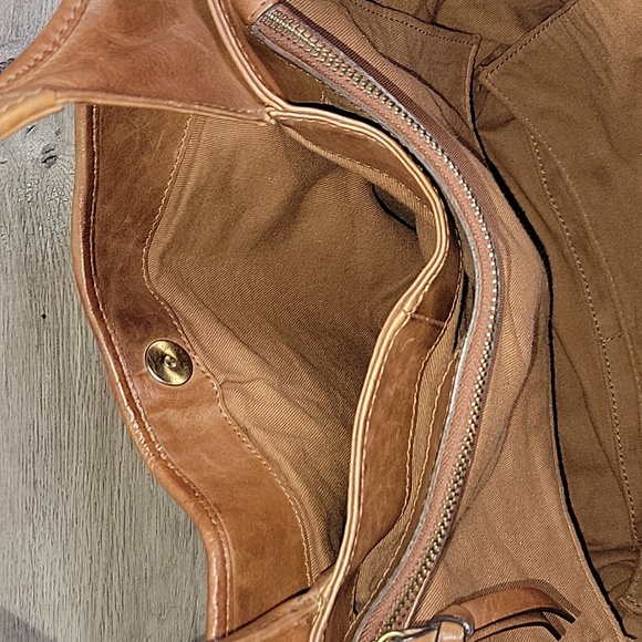 Made in India Brown and Yellow Woven Leather Tote Crossbody Bag - Picture 11 of 15